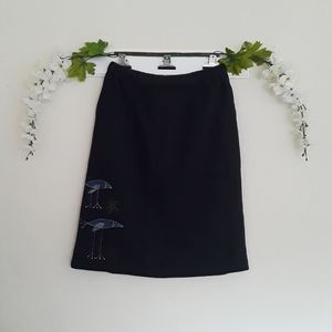 Play Alegre sz:M Handpainted Pocketed Bird Skirt